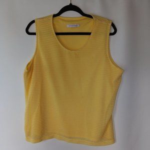 Allison Daley Womens Yellow‎ Blouse Sleeveless Top